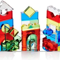 TickiT - Kristallen Bouwblokken Van Acryl + Spiegel + Kaarten (25 Stuks)