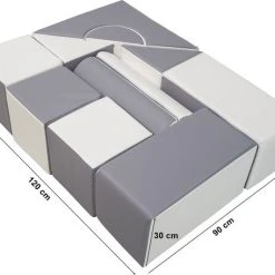 Viking Choice Schuimblokken Speelgoed - 11-delig - 120x90x30 Cm - Wit, Grijs -Goedkope Blokken Winkel 550x456 4