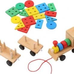 Ariko XL Houten Trein Met Blokken En Vormen - Blokkentrein - Speelgoedtrein - Educatie Met Vormen En Kleuren - 25 Ariko XL Houten Trein Met Blokken En Vormen - Blokkentrein - Speelgoedtrein - Educatie Met Vormen En Kleuren - -Goedkope Blokken Winkel 550x456 7