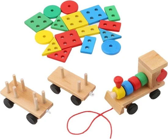 Ariko XL Houten Trein Met Blokken En Vormen - Blokkentrein - Speelgoedtrein - Educatie Met Vormen En Kleuren - 14 Ariko XL Houten Trein Met Blokken En Vormen - Blokkentrein - Speelgoedtrein - Educatie Met Vormen En Kleuren - - Afbeelding 12