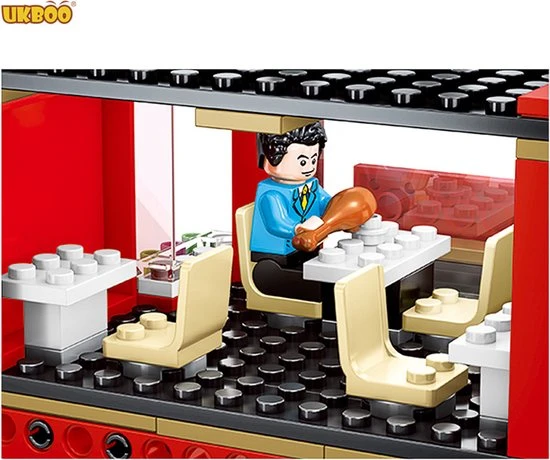BeBo Blocks 'lego' KFC Restaurant 6 BeBo Blocks 'lego' KFC Restaurant - Afbeelding 4