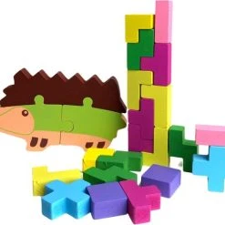 Merkloos Twee In Een Houten Tetris - Duurzaam - Opstapelen - Klassiek - Kleurrijk - Educatief - Puzzel - Duurzaam - Opstapelen - Blokken En Vormen - Stapelen - Stapelgeveltjes - Verschillende Kleuren - Kleurherkenning - Tellen En Leren - Mijn Eerste Spel -Goedkope Blokken Winkel 550x464 2
