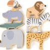 Small Foot Company Safari Dieren - Stapel- En Evenwichtsspel - Houten Speelgoed Vanaf 1 Jaar -Goedkope Blokken Winkel 550x469