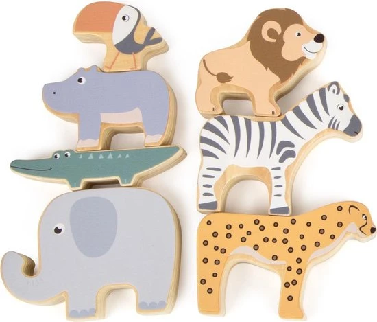 Small Foot Company Safari Dieren - Stapel- En Evenwichtsspel - Houten Speelgoed Vanaf 1 Jaar 3 Small Foot Company Safari Dieren - Stapel- En Evenwichtsspel - Houten Speelgoed Vanaf 1 Jaar
