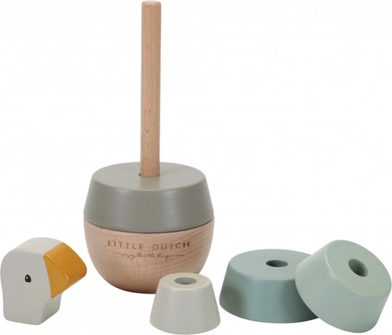 Little Dutch Houten Ringpiramide Gans 5 Little Dutch Houten Ringpiramide Gans - Afbeelding 3