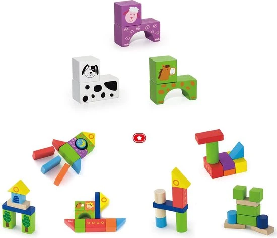 Vigatoys Viga Toys - Blokkenton Boerderij 50st. 10 Vigatoys Viga Toys - Blokkenton Boerderij 50st. - Afbeelding 8