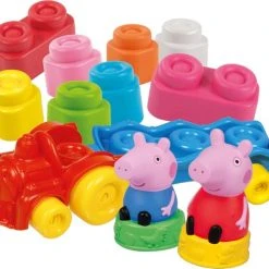 Baby Clementoni - Kleine Treinset Peppa Pig - Blokkenwagen - 14 Stukjes, Blokken Voor Kinderen -Goedkope Blokken Winkel 550x474 1