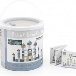 Label Label Blauw 50 Stuks Houten Blokken LLWT-25354 -Goedkope Blokken Winkel 550x474