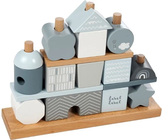 Label Label | Wooden Stacking Blocks | Stapelblokken Huisje | Pink Roze 13 Label Label | Wooden Stacking Blocks | Stapelblokken Huisje | Pink Roze - Afbeelding 11