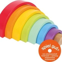 Small Foot Company Small Foot - Houten Bouwblokken - Regenboog Groot - Houten Regenboog Bouwset - Baby Speelgoed- Schoen Cadeau - Sinterklaas - Kerst -Goedkope Blokken Winkel 550x476