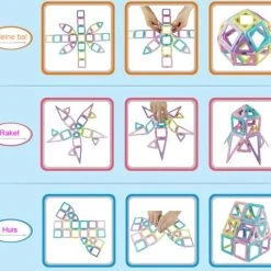 Fyse Magnetisch Speelgoed - Voordeelset 103 Stuks - Magnetische Bouwstenen - Veilig Voor Kinderen - Magna Tiles - Magnetisch Speelgoed - Stimuleer Creativiteit - Bouwset Met Magnetische Blokken -Goedkope Blokken Winkel 550x477 2