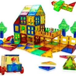 Magnificos - Luxe Magnetische Tegels - Montessori Speelgoed - Magnetische Bouwblokken - Magnetic Tiles - 116 Stuks