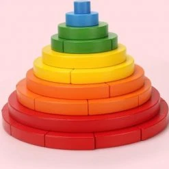 ZaciaToys Houten Stapelaar Regenboog - Educatief Stapelboog Blokken - Educatief Speelgoed Kinderen -Goedkope Blokken Winkel 550x482 10