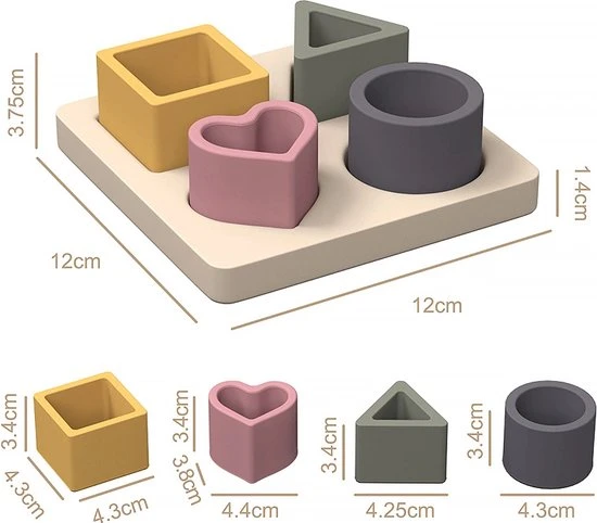 Merkloos Major Products Geometrie Puzzel Siliconen - Baby Puzzel - Peuterspeelgoed - Kinderspeelgoed - Educatief Speelgoed - Vormen Puzzel - Bamboo Roze - Kindvriendelijke Silicone 8 Merkloos Major Products Geometrie Puzzel Siliconen - Baby Puzzel - Peuterspeelgoed - Kinderspeelgoed - Educatief Speelgoed - Vormen Puzzel - Bamboo Roze - Kindvriendelijke Silicone - Afbeelding 6