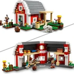 LEGO Minecraft 21187 De Rode Schuur -Goedkope Blokken Winkel 550x483