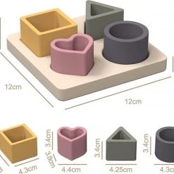 Merkloos Major Products Geometrie Puzzel Siliconen - Baby Puzzel - Peuterspeelgoed - Kinderspeelgoed - Educatief Speelgoed - Vormen Puzzel - Roze - Kindvriendelijke Silicone -Goedkope Blokken Winkel 550x483 3