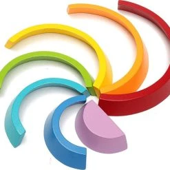 GARPROVM Houten Blokken - Houten Boogbouwstenen - Blokkenset - Stapeltoren - Regenboog - Montessori Speelgoed - STEM - Educatief Speelgoed Voor Peuters, Kinderen, Baby's, Jongens, Meisjes -Goedkope Blokken Winkel 550x483 8