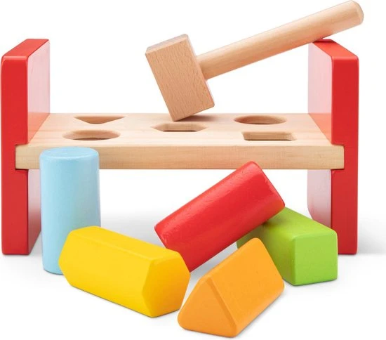 New Classic Toys Kleurrijke Houten Hamerbank 5 New Classic Toys Kleurrijke Houten Hamerbank - Afbeelding 3