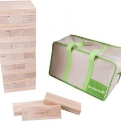 Everearth Houten Bouwtoren Blokken 38 Cm Junior Blank