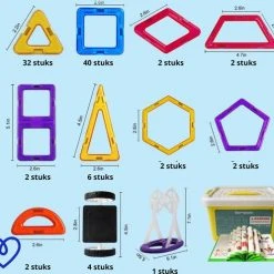 Magnificos - Luxe Magnetische Tegels - Montessori Speelgoed - Magnetische Bouwblokken - Magnetic Tiles - 106 Stuks -Goedkope Blokken Winkel 550x497 3