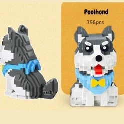 Joymaxx Blauwe Rus Kat En Poolhond - Nanoblock/Diamen Block/3D Puzzle 2 In 1 Set - Miniblokken -Goedkope Blokken Winkel 550x497 4