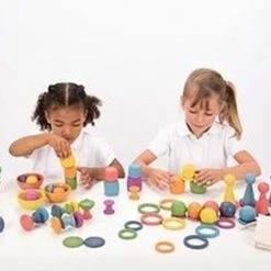 TickiT Rainbow Wooden Super Set | Mega Houten Sorteer En Speelset Groot | 84 Stuks -Goedkope Blokken Winkel 550x506 2