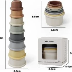 Mini Tudou - Stapeltoren - Silicone - Set Van 8 - Figuren - Getallen – Kleuren -Goedkope Blokken Winkel 550x508 4