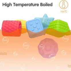 Merkloos Baby Blokken Zachte Bouwstenen Baby Speelgoed Bijtringen Speelgoed Educatief Squeeze Spelen Met Cijfers Dieren Vormen Texturen 6 Maanden En Hoger 6 STKS -Goedkope Blokken Winkel 550x509 1