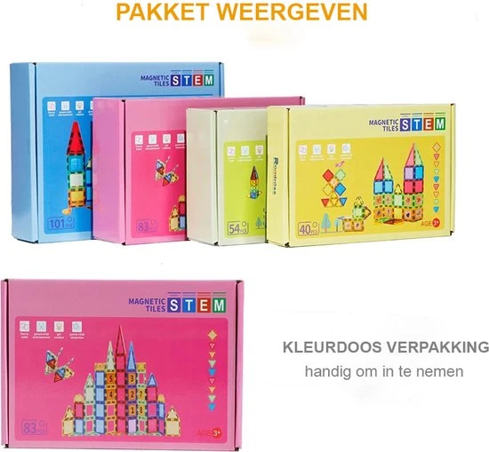 Fyse Magnetisch Speelgoed - Voordeelset 83 Stuks - Magnetische Bouwstenen - Veilig Voor Kinderen - Magna Tiles - Magnetisch Speelgoed - Stimuleer Creativiteit - Bouwset Met Magnetische Blokken 8 Fyse Magnetisch Speelgoed - Voordeelset 83 Stuks - Magnetische Bouwstenen - Veilig Voor Kinderen - Magna Tiles - Magnetisch Speelgoed - Stimuleer Creativiteit - Bouwset Met Magnetische Blokken - Afbeelding 6