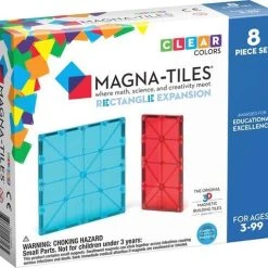 Valtech Magna Tiles - 8 Stuks Uitbreidingsset Clear Colors Rectangles - Constructiespeelgoed -Goedkope Blokken Winkel 550x510 1