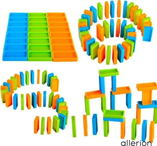 Allerion® Allerion Domino Set XL – Domino Stenen Spel Voor Kinderen – Met Knikkerbaan – 308-delig – Veel Attributen 11 Allerion® Allerion Domino Set XL – Domino Stenen Spel Voor Kinderen – Met Knikkerbaan – 308-delig – Veel Attributen - Afbeelding 9
