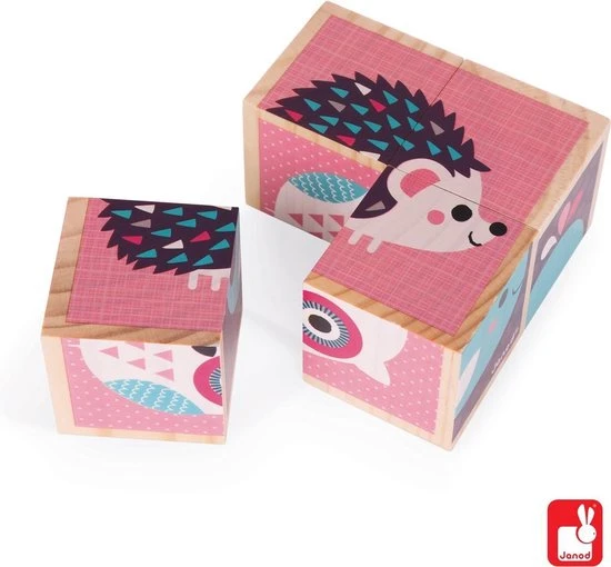 Janod Blokpuzzel Babydieren 4 Janod Blokpuzzel Babydieren - Afbeelding 2