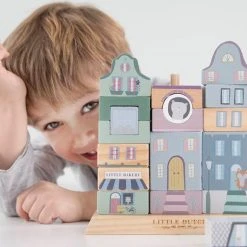 Little Dutch Stapelgeveltjes - Blue -Goedkope Blokken Winkel 550x513 2