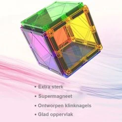 Fyse Magnetisch Speelgoed - Voordeelset 52 Stuks - Magnetische Bouwstenen - Veilig Voor Kinderen - Magna Tiles - Magnetisch Speelgoed - Stimuleer Creativiteit - Bouwset Met Magnetische Blokken -Goedkope Blokken Winkel 550x517 5