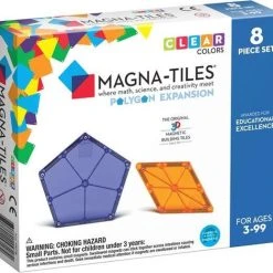 Valtech Magna Tiles - 8 Stuks Polygons Clear Colors - Constructiespeelgoed