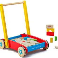 BIGJIGS Loopwagen - Incl. 35 Blokken