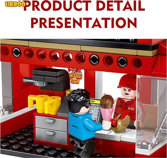 BeBo Blocks 'lego' KFC Restaurant 5 BeBo Blocks 'lego' KFC Restaurant - Afbeelding 3