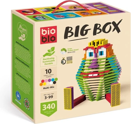 Maxomorra Bioblo Big Box - 340 Eco Bouwblokken 13 Maxomorra Bioblo Big Box - 340 Eco Bouwblokken - Afbeelding 11