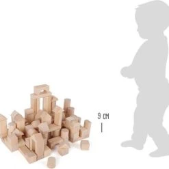 Small Foot Company Houten Blokken Naturel - Small Foot 100 Blokken In Handige Opberg Zak - Houten Speelgoed Vanaf 1 Jaar -Goedkope Blokken Winkel 550x522 1