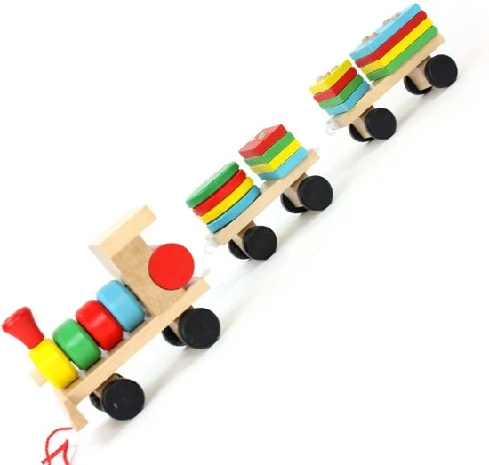 Ariko XL Houten Trein Met Blokken En Vormen - Blokkentrein - Speelgoedtrein - Educatie Met Vormen En Kleuren - 7 Ariko XL Houten Trein Met Blokken En Vormen - Blokkentrein - Speelgoedtrein - Educatie Met Vormen En Kleuren - - Afbeelding 5