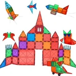 Fyse Magnetische Bouwtegels Voor Kinderen 60 Stuks, Magnetische Blokkenset Constructie STEM-magneten Speelgoed Voor Kinderen