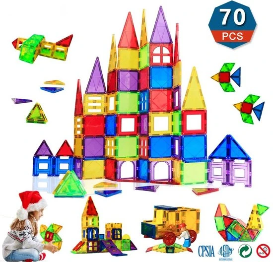 Fyse Magnetisch Speelgoed - Voordeelset 70 Stuks - Magnetische Bouwstenen - Veilig Voor Kinderen - Magna Tiles - Magnetisch Speelgoed - Stimuleer Creativiteit - Bouwset Met Magnetische Blokken 3 Fyse Magnetisch Speelgoed - Voordeelset 70 Stuks - Magnetische Bouwstenen - Veilig Voor Kinderen - Magna Tiles - Magnetisch Speelgoed - Stimuleer Creativiteit - Bouwset Met Magnetische Blokken