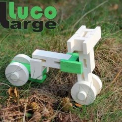 Luco Toys Luco Large ECO Blokken En Plankjes. Met Verbindingsstukken En Wielen, Past Op KAPLA, Bblocks. Duurzame Constructieset Hout. 72 Elementen. -Goedkope Blokken Winkel 550x530 2