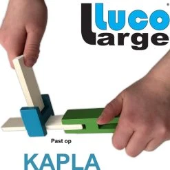 Luco Toys Luco Large ECO Blokken En Plankjes. Met Verbindingsstukken En Wielen, Past Op KAPLA, Bblocks. Duurzame Constructieset Hout. 72 Elementen. -Goedkope Blokken Winkel 550x530 3