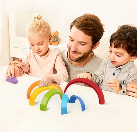 Muao Rainbow Houten Blokken 7 Stuks - Educatief Speelgoed - Bouwstenen - Houten Regenboog - Puzzelstuk Speelgoed - Geometrie Bouwstenen Voor Kinderen Baby Peuters - Geschenken Voor Kinderen 9 Muao Rainbow Houten Blokken 7 Stuks - Educatief Speelgoed - Bouwstenen - Houten Regenboog - Puzzelstuk Speelgoed - Geometrie Bouwstenen Voor Kinderen Baby Peuters - Geschenken Voor Kinderen - Afbeelding 7