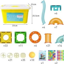 Fyse Magnetisch Speelgoed - Voordeelset 171 Stuks - Magnetische Bouwstenen - Veilig Voor Kinderen - Magna Tiles - Magnetisch Speelgoed - Stimuleer Creativiteit - Bouwset Met Magnetische Blokken -Goedkope Blokken Winkel 550x533 1