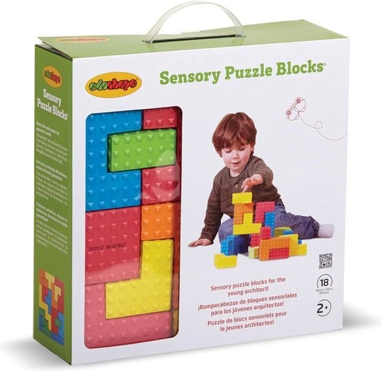 Edushape Sensorische Puzzel Blokken 5 Edushape Sensorische Puzzel Blokken - Afbeelding 3