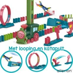 Allerion® Allerion Domino Set Trein – Domino Stenen Spel Voor Kinderen – 120 Dominostenen En 11 Attributen – STEM Speelgoed -Goedkope Blokken Winkel 550x536
