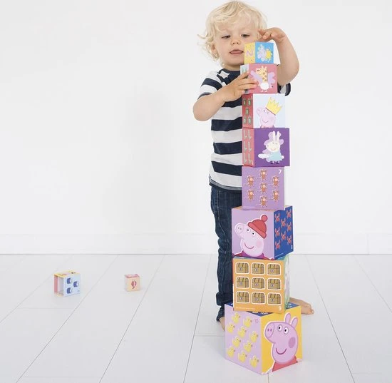 Bambolino Toys - Peppa Pig Stapelkubus - Stapelvormen 5 Bambolino Toys - Peppa Pig Stapelkubus - Stapelvormen - Afbeelding 3