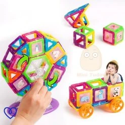 Magnificos - Magnetische Tegels - Montessori Speelgoed - Magnetische Bouwblokken - Magnetic Tiles - 112 Stuks -Goedkope Blokken Winkel 550x537 2